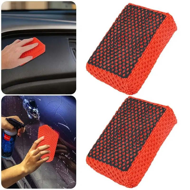 [MS]1/2Pcs Car Clay Bar Sponge Microfiber Auto Paint Sludge Mud Cleaner Detailing Tool