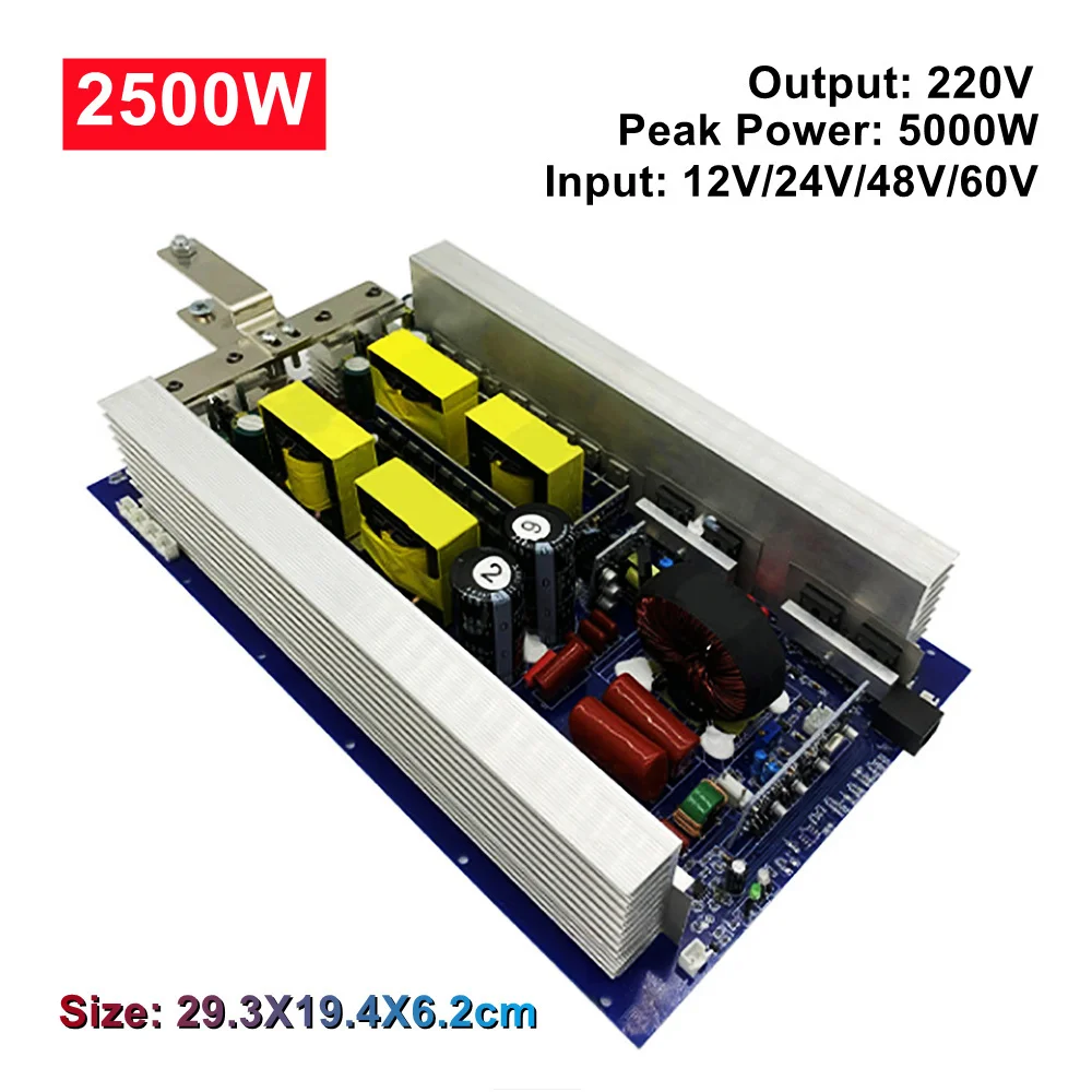 Módulo puro 12v24v48v do inversor da onda do seno a placa principal 220 w ~ 150w do conversor da bateria do agregado familiar da caravana do veículo de alta potência 3000 v