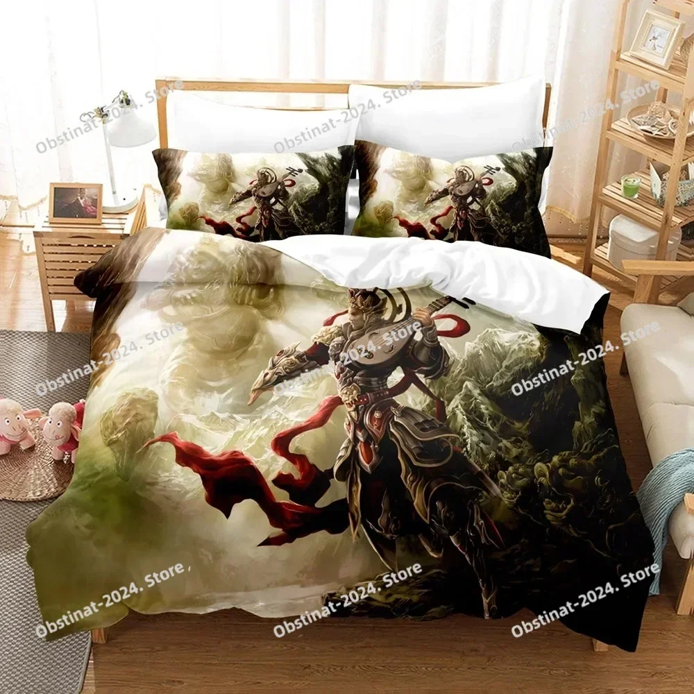Fantasy Witch Dragon Llien World Printed Bed Set Duvet Cover Pillowcase Bedding Set Bed Linen Sheet Quilt Cover Full King Size