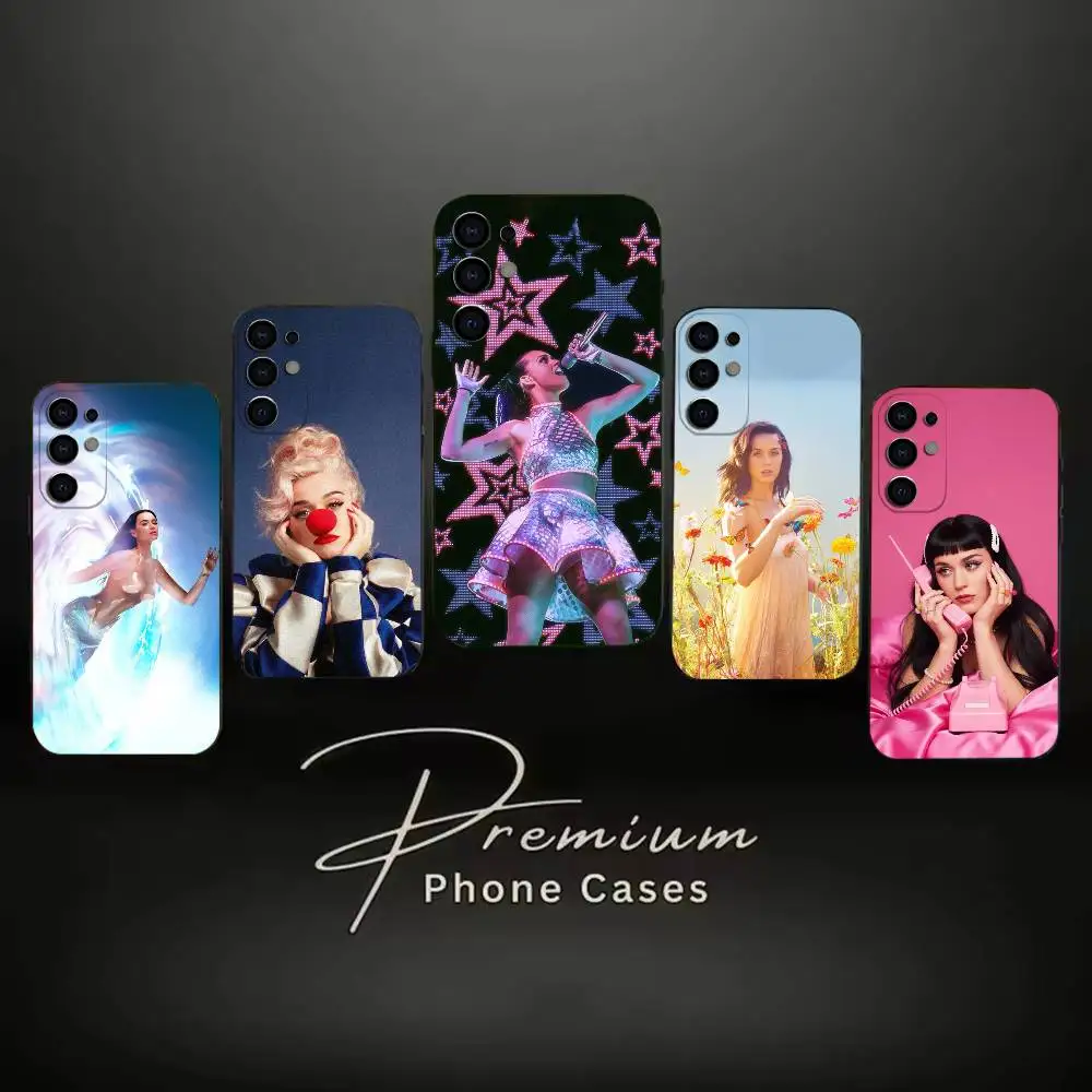 Katy P-Perry Singer-Camp  Phone Case Black Soft Case For Samsung S24,S23,S21,S22,S24,S30,S20Ultra Plus