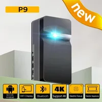 Mini Projector P9 4K 3D Projector 2700 ANSI Android 6.5 Smart Home Theater Short Focus TV Video Beamer with HDR MEMC Projector
