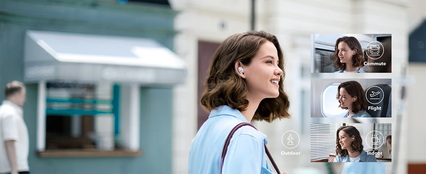 Soundcore by Anker Space A40 ANC Earbuds, Auto-Adjust, 98% Noise Reduction, 50H Playtime, App Control, Wireless C (Refurbished)