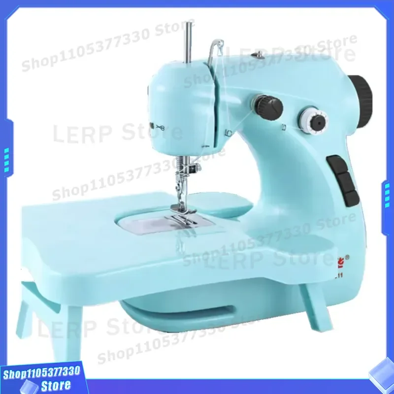 Portable Mini Sewing Machine JA2-2 Handheld Digital Embroidery Device for Household Garment Repair Compact Electric Sewing
