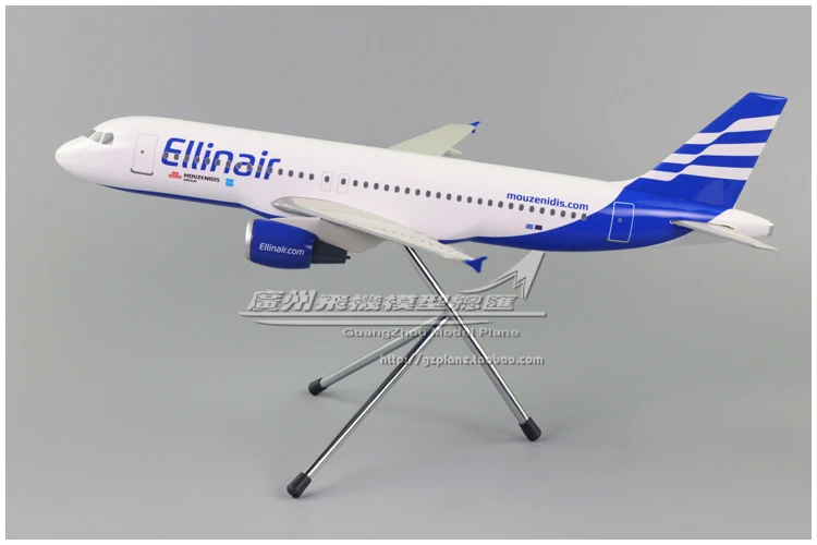 

New Big Size 38CM 1:100 Greece ELLINAIR Airlines Airbus A320-200 Assembled Aircraft Model for Plane Model Collector