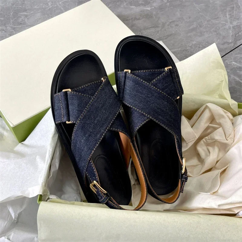 

Leisure Buckle Strap Sandals Fashion Peep Toe Ladies Shoes Summer New Rome Women Sandalias INS Hot Sale Fashion Zapatos Mujer