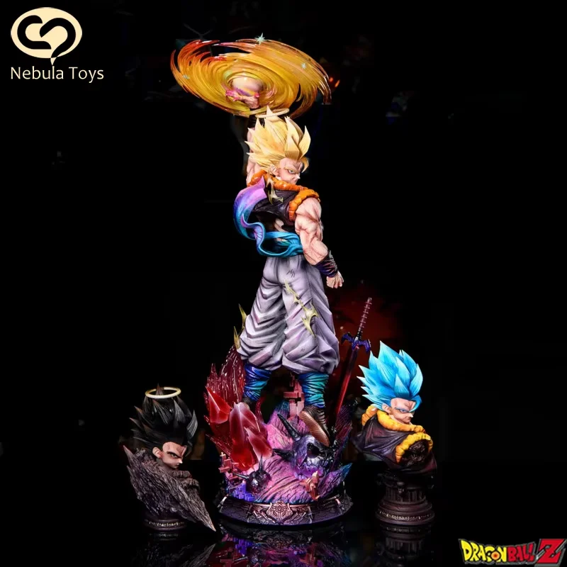 

JT 45cm Anime Dragon Ball Figure Gogeta Action Figures Pvc Three Headed Statue Model Desk Decoration Doll Toy Kids Birthday Gift