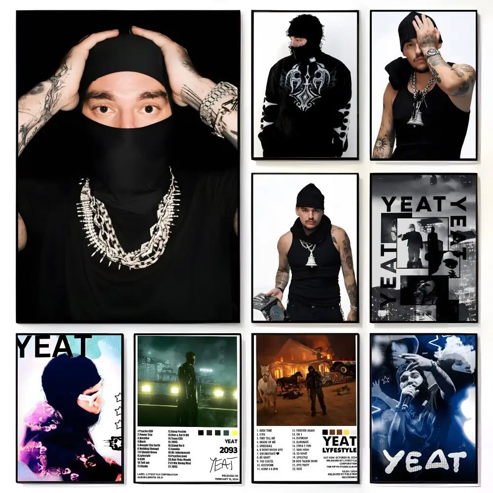 Trap Music Artist Y-Yeat Poster American Film Mural Home Childrens Room Wall Decor Print