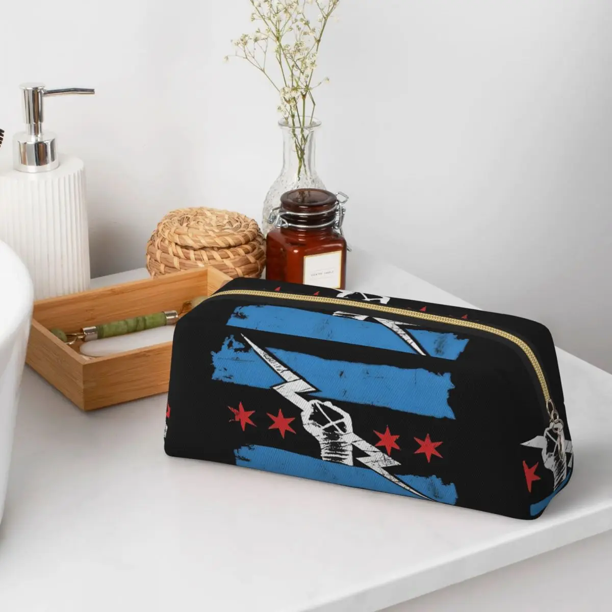 

CM Punk WWE 2023 Pencil Cases for Students School Pen Box Pencil Bag Large Capacity Pencil Pouch Pen Holder