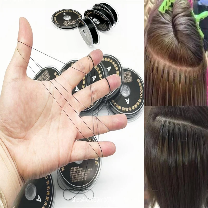 1Roll 60M Salon Crystal Thread Elastic String Hair Weave Sew Decoration Thread For Hair Thread Making Weaving Wig Hair Extension