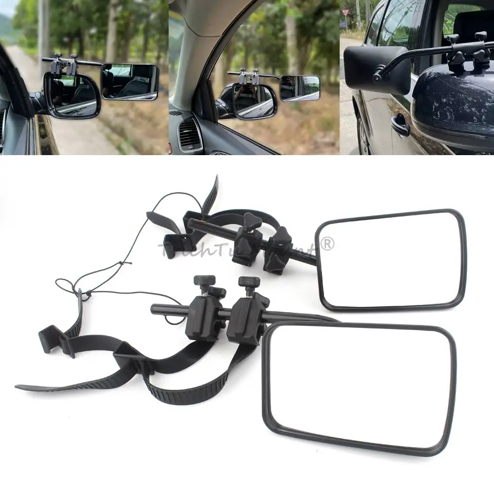 

Car Towing Mirror Tow Mirror Caravan Trailer Rearview Mirrors Blind Spot Wide Angel Safe Hauling Extension accesorios para auto