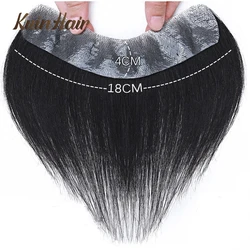 V Style Front Hairline Wig Men Capillary Prosthesis 100% Indian Remy Real Human Hair Hairpiece System Unit For Men Natural Black