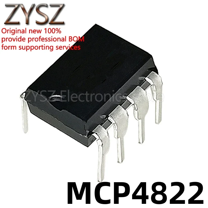 5PCS MCP4822 MCP4822-E/P in-line DIP8 DAC digital-to-analog converter chip