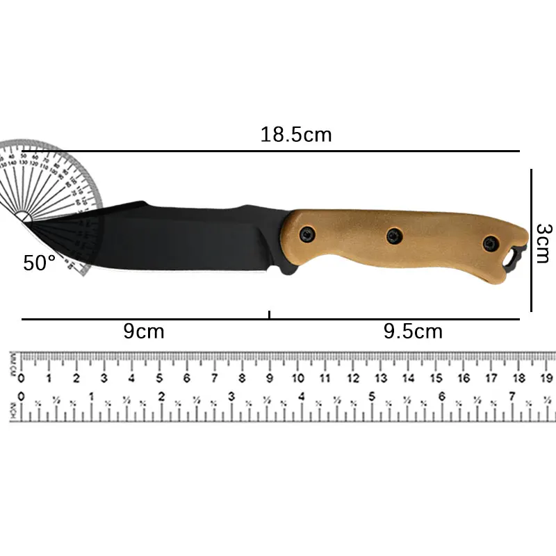 Outdoor knife straight knife self-defense portable mini knife wild portable meat knife camping survival sharp hunting knife frui