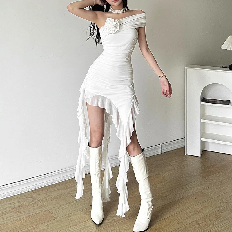 Nibber Elegant Bachelor Party Sweet Gentle Intellectual Tight Character Hot Mature Temperament Beautiful Girl Chest Tassel Dress