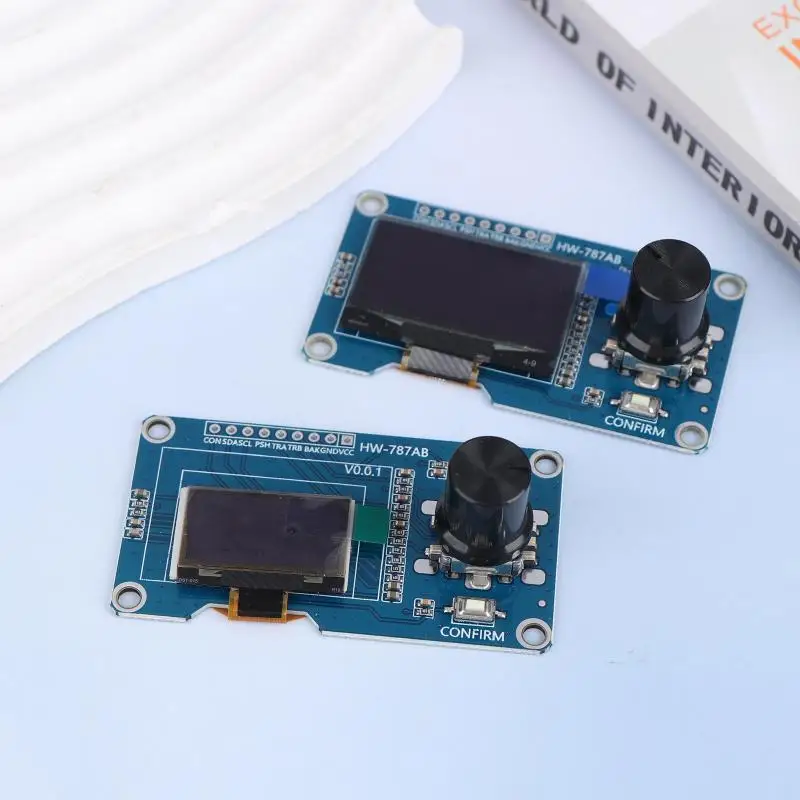 0.96/1.3 Inch White OLED Display Screen Combined With EC11 Rotary Encoder Module IIC Interface For Arduino