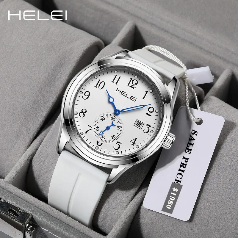 HELEI Cross-border New Product Launch Men's Quartz Watch Waterproof Watch Single Calendar Men's Chronograph Watch**