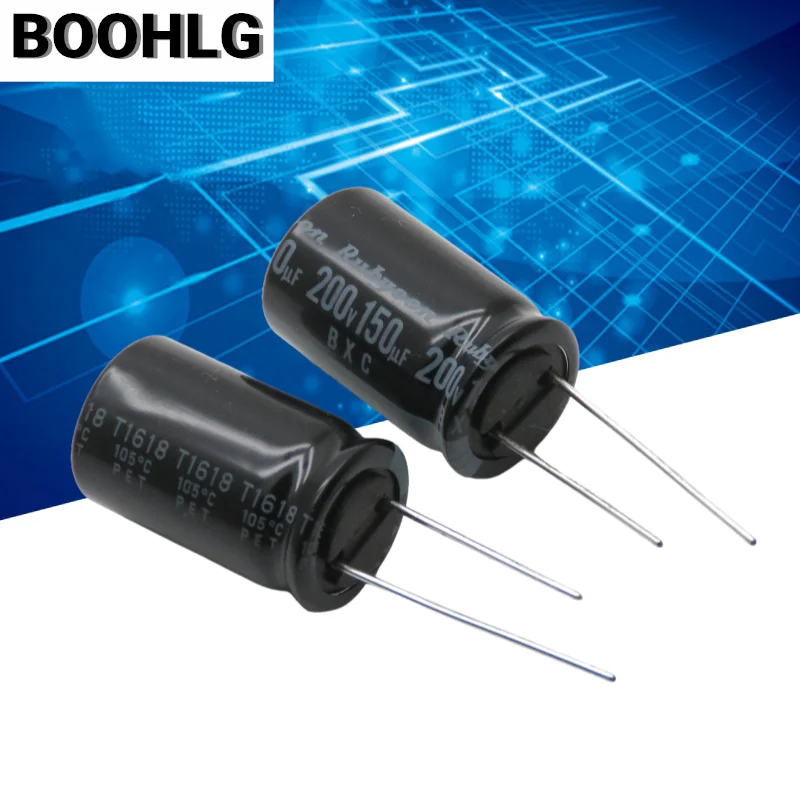 

5PCS 150UF aluminum electrolytic capacitor 200V 150UF 16X25 high frequency