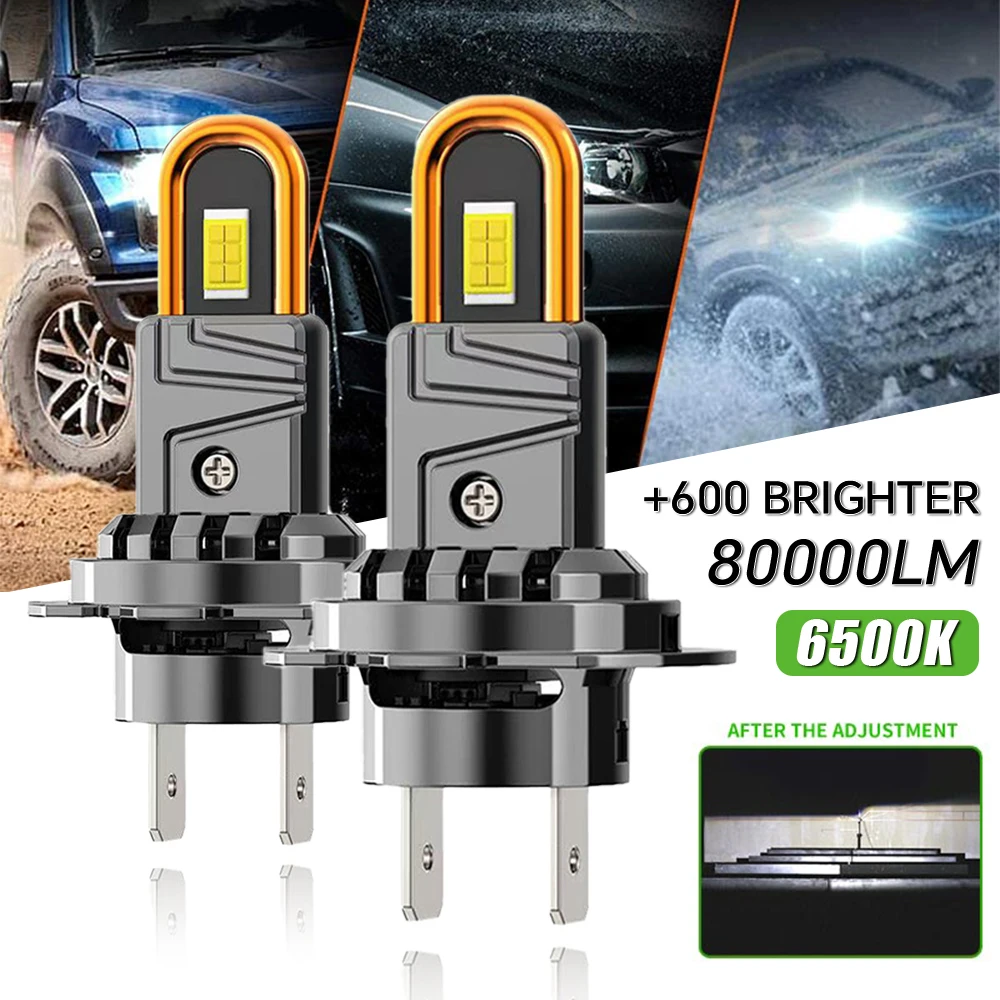 

120W U2 PLUS H7 H11 H1 H4 Led Headlight Bulb 6500K LED H8 9005 HB3 9006 HB4 U-shaped Copper Tube Led Light Kit for Car 12V 2PCS