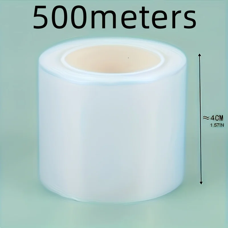 500m Stretch Wrap Film Multi-Purpose Packaging Tape for Bottles Cans Shipping, Plant Grafting Repair Tie, Heavy Duty