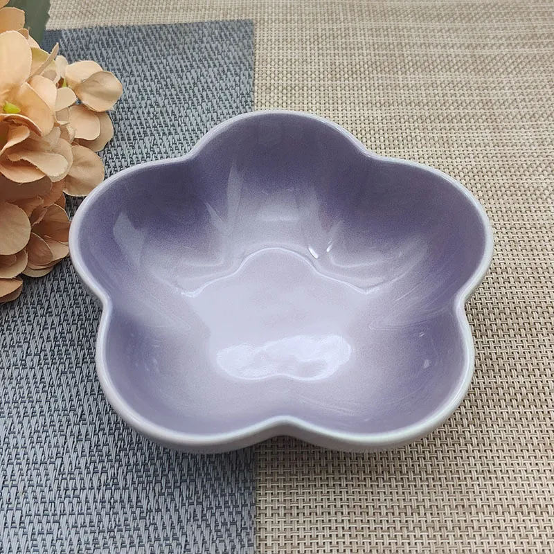 Ceramic Extra Wide Raised Cats Food Bowl,Elevated Pets Bowls Anti-Vomiting Cat Feeder Whisker Stress-Free Cat Feeder Bowls 5.1\'\'
