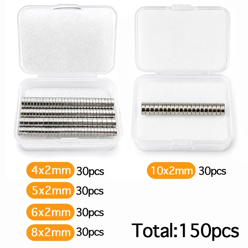 120-teiliges 3D-Druck-Magnete-Set für Bambu Lab, 4 verschiedene Größen, leistungsstarke Neodym-Magnete, 3D-Druck-Werkzeug-Kit für DIY-Teile