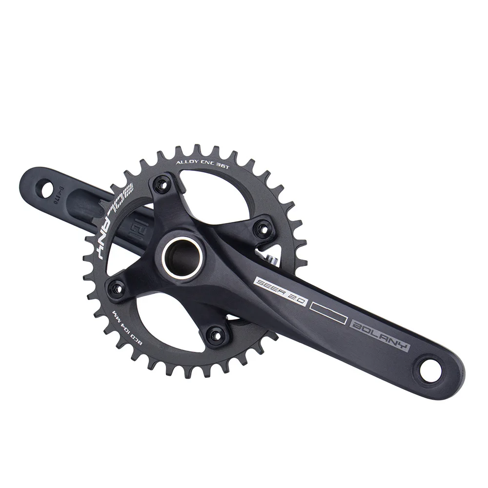 Fahrrad Kurbel 36T 22-36T 24-38T Bolany 104BCD Hohl Kurbel MTB Kurbel 170mm integrierte Kurbel Kettenblatt – Detail 13