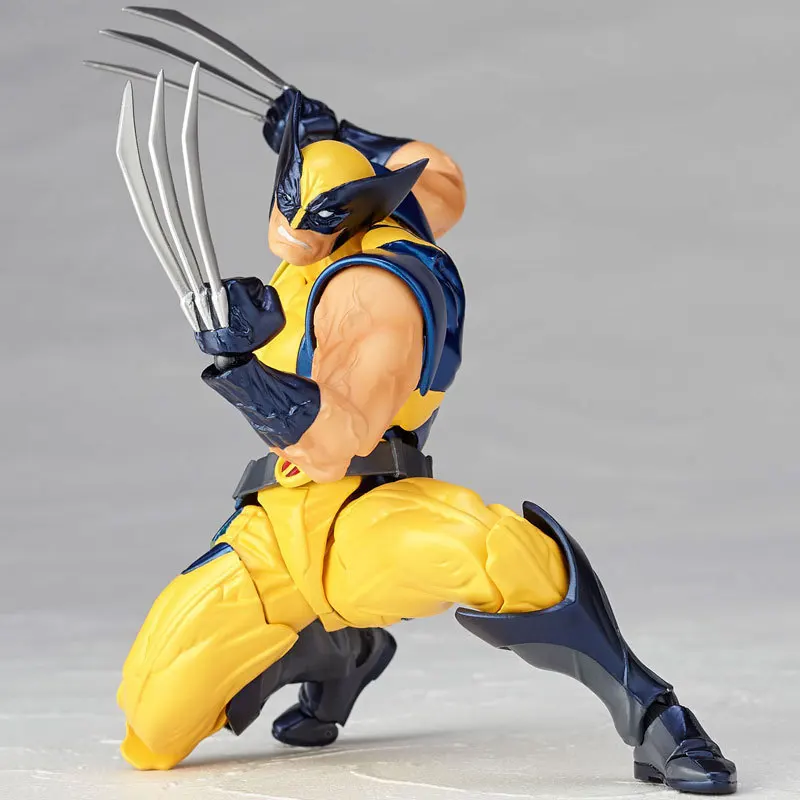 Nuova vendita calda Wolverine Figure Mafex 138 Brown Comic X-Men Action Figure Modello mobile congiunto Statua Giocattoli per bambini Ornamento da tavolo