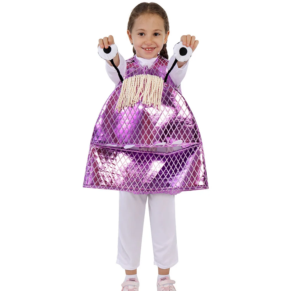 Disfraz de Monstruo de Anime 2025 para Adolescentes: Mono Morado con Sombrero, Traje de Cosplay de Fantasía Boo, Ideal para Halloween y Carnaval