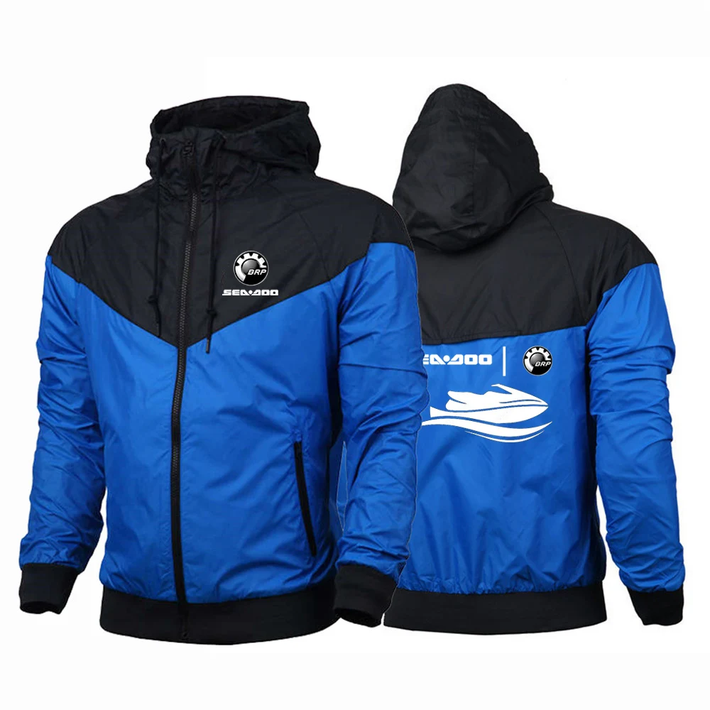 Sea Doo Seadoo Moto Harajuku Colorful Bomber 2023 Solid Color Korean Fashions New Streetwear Button Windbreaker Jacket