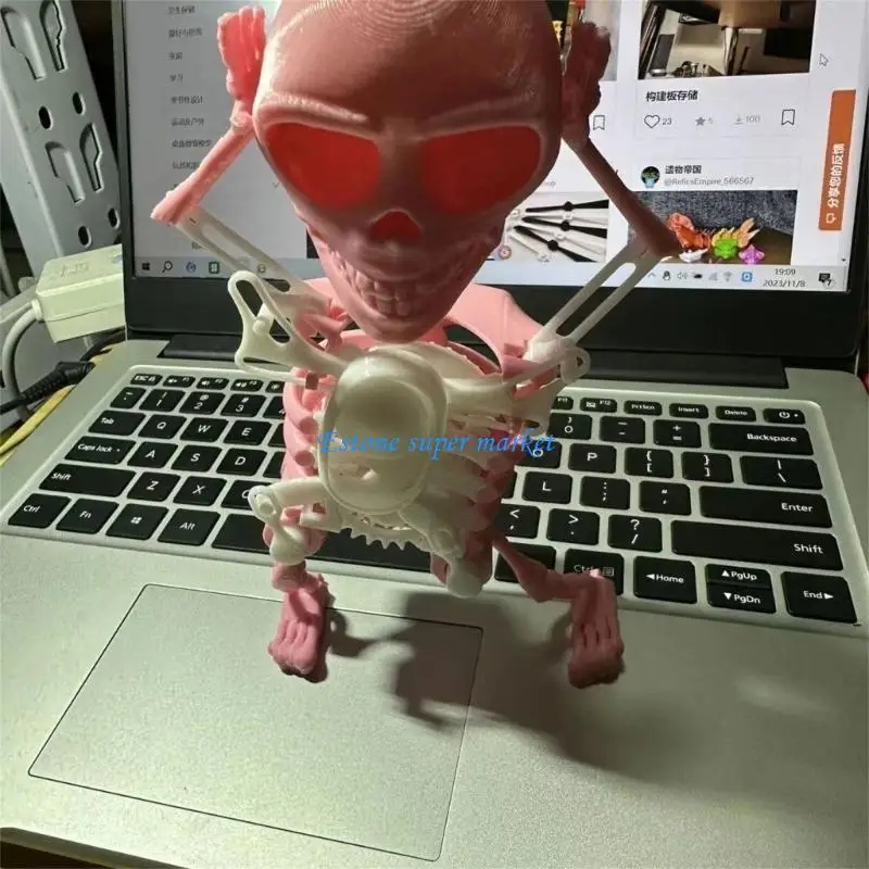 090B Brinquedo relógio dançando figuras esqueleto brinquedo corda engraçado travessura brinquedo Halloween