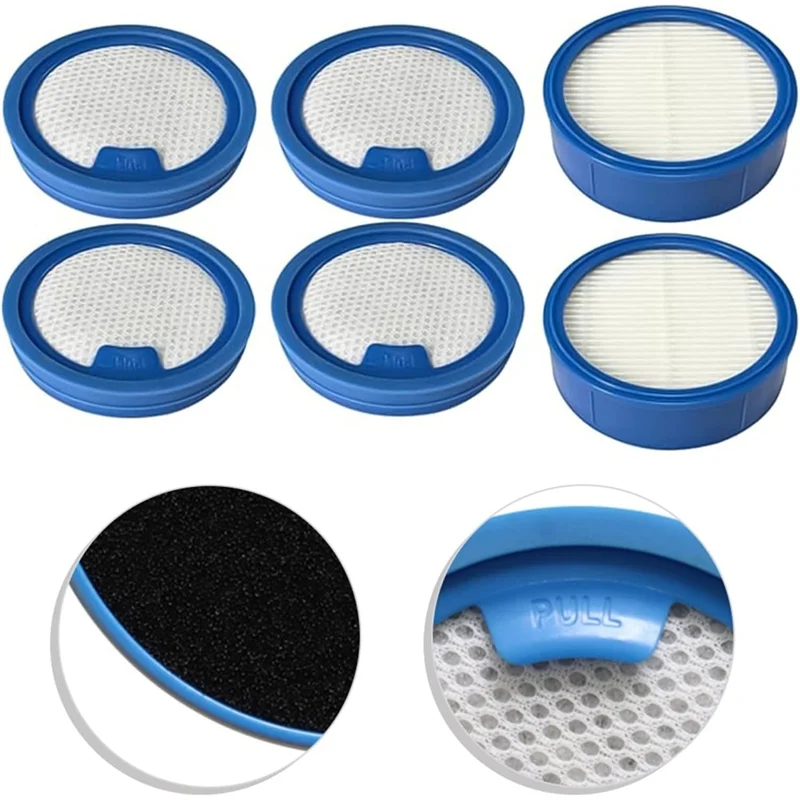 KEOL-para AEG Series 7000 6000 Kit de filtro de vacío de repuesto para aspiradora inalámbrica 2 prefiltros 4 filtros de polvo finos