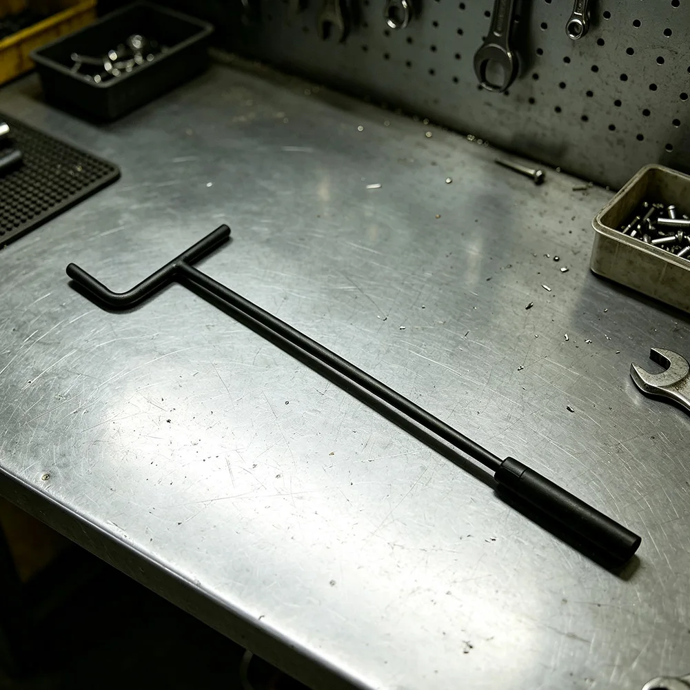 14mm T-Handle Brake Tuning Tool with Extended Reach for Effective Brake Rod Adjustment in Commercial and Personal Use