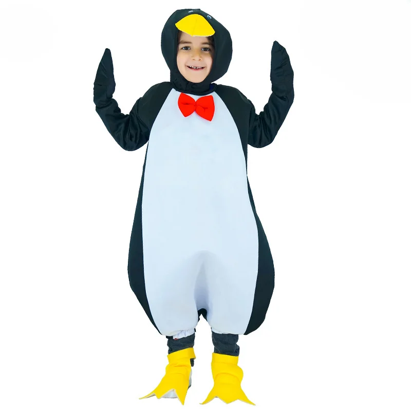 Conjunto de pingüino para niños, disfraz de Halloween, Bola de maquillaje, Cosplay, escenario, juego de rol, actuación, disfraz de Halloween