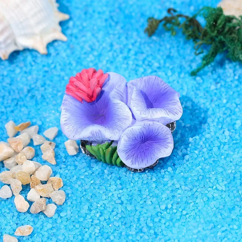 

Colorful Resin Aquarium Mini Artificial Coral Reef Decoration Fish Tank Coral Stone Landscape Ornament