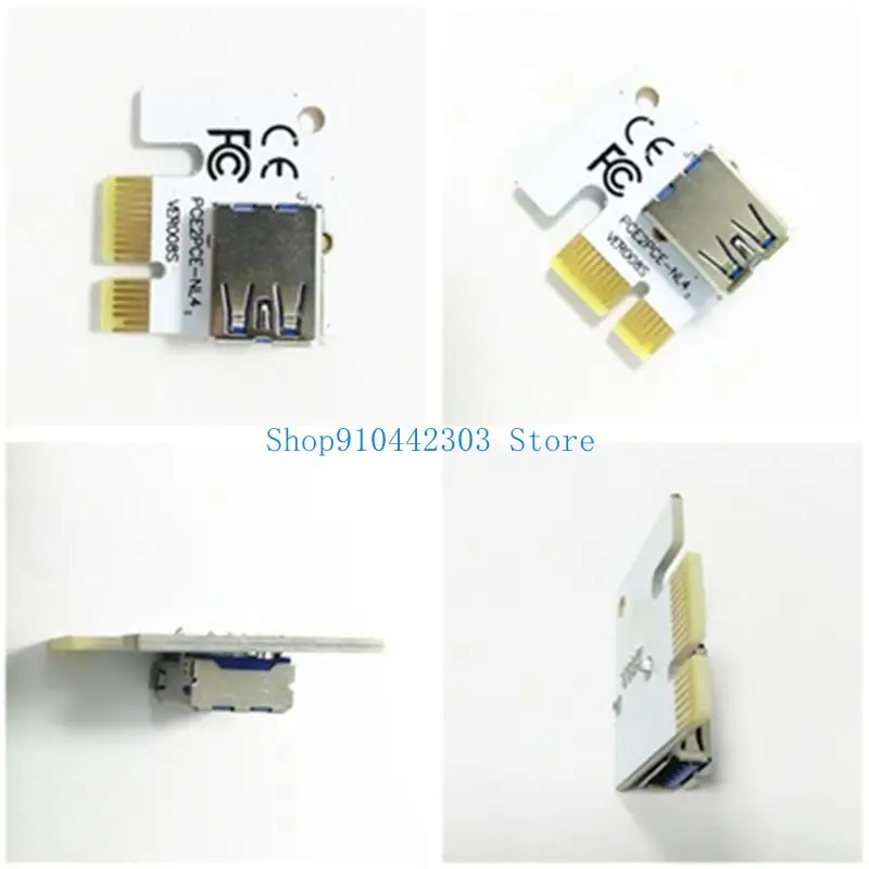 Graphics Extension Pci-e 1X to 16X Riser Adaptor 6Pin Gold Connector for Mining