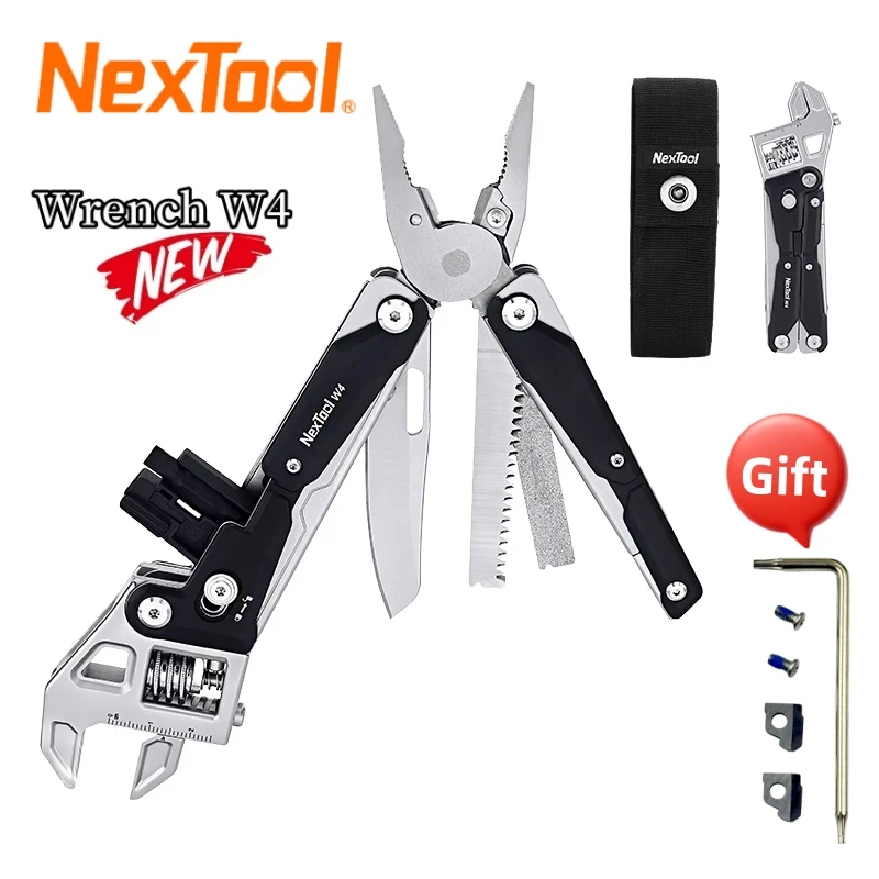 

NexTool 11 In 1 Multitool Wrench W4 Adjustable Wrench Pliers Folding Knife Hand Tools Screwdriver Wooding Saw Wood Working Tools