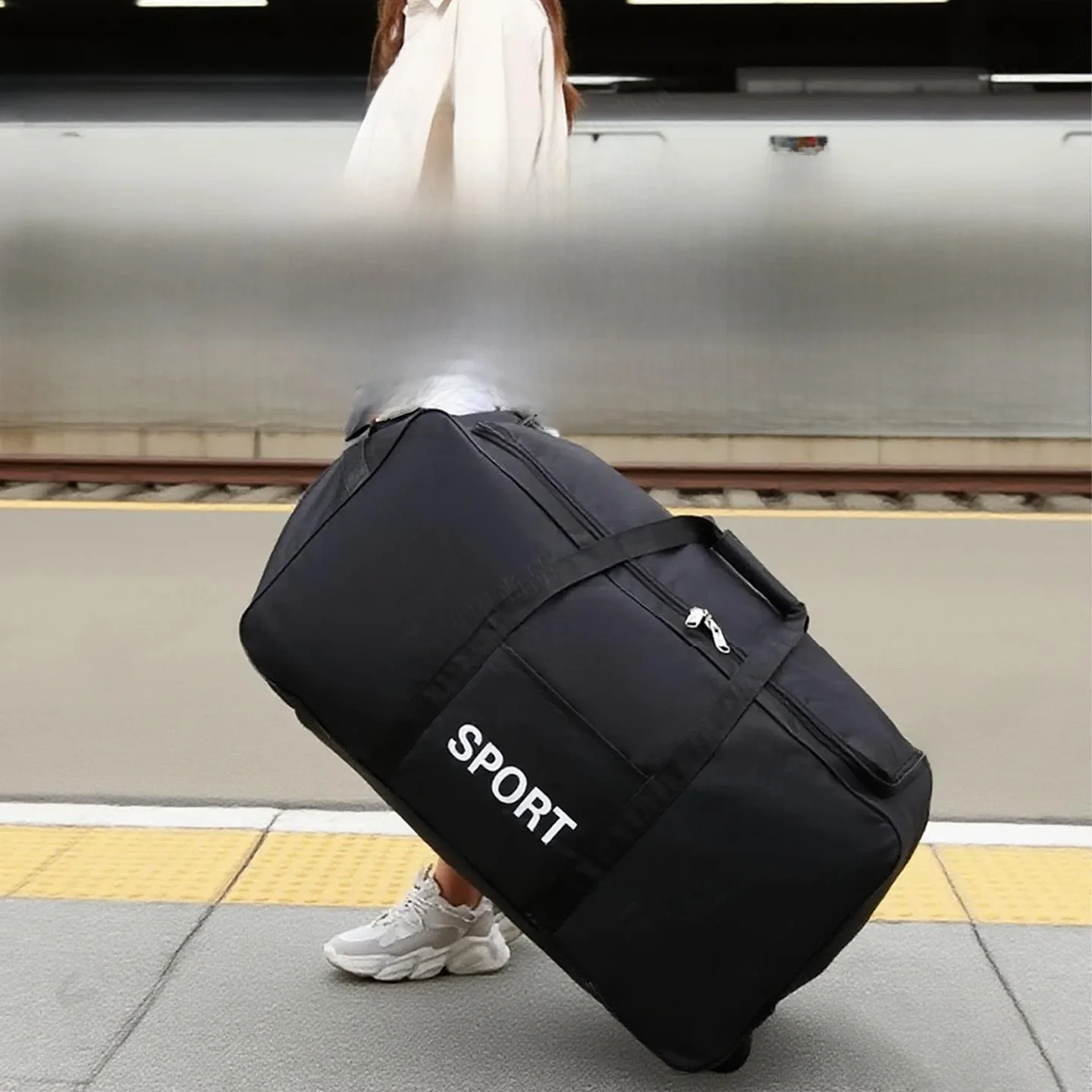 oxford-cloth-thickened-waterproof-luggage-bag-with-wheels-travel-bag-multi-layer-storage-foldable-moving-essential-bag