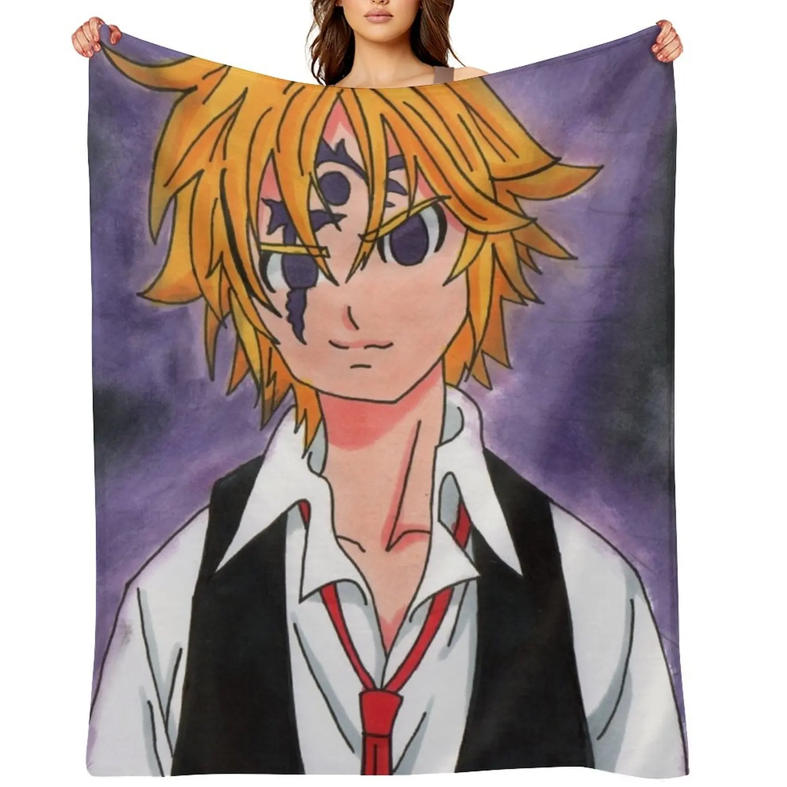 

Meliodas Throw Blanket Sofa anime Polar Blankets
