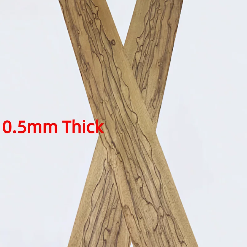 

0.5mm Natural Two-Tone Ebony Wood Veneer Wild Grain Wood Sheet for DIY Cabinet Door Furniture Wall Paneling Veneer L:250x15cm