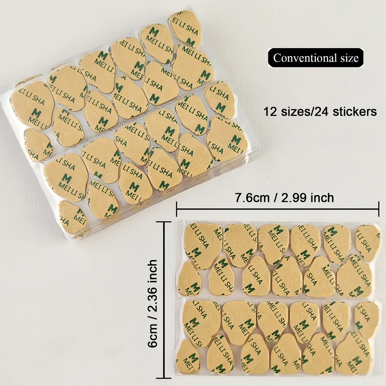 Autocollants de colle Double face imperméables pour ongles, 10 pièces, 20 pièces, haute qualité, forte Fixation, adaptés au pressage des ongles