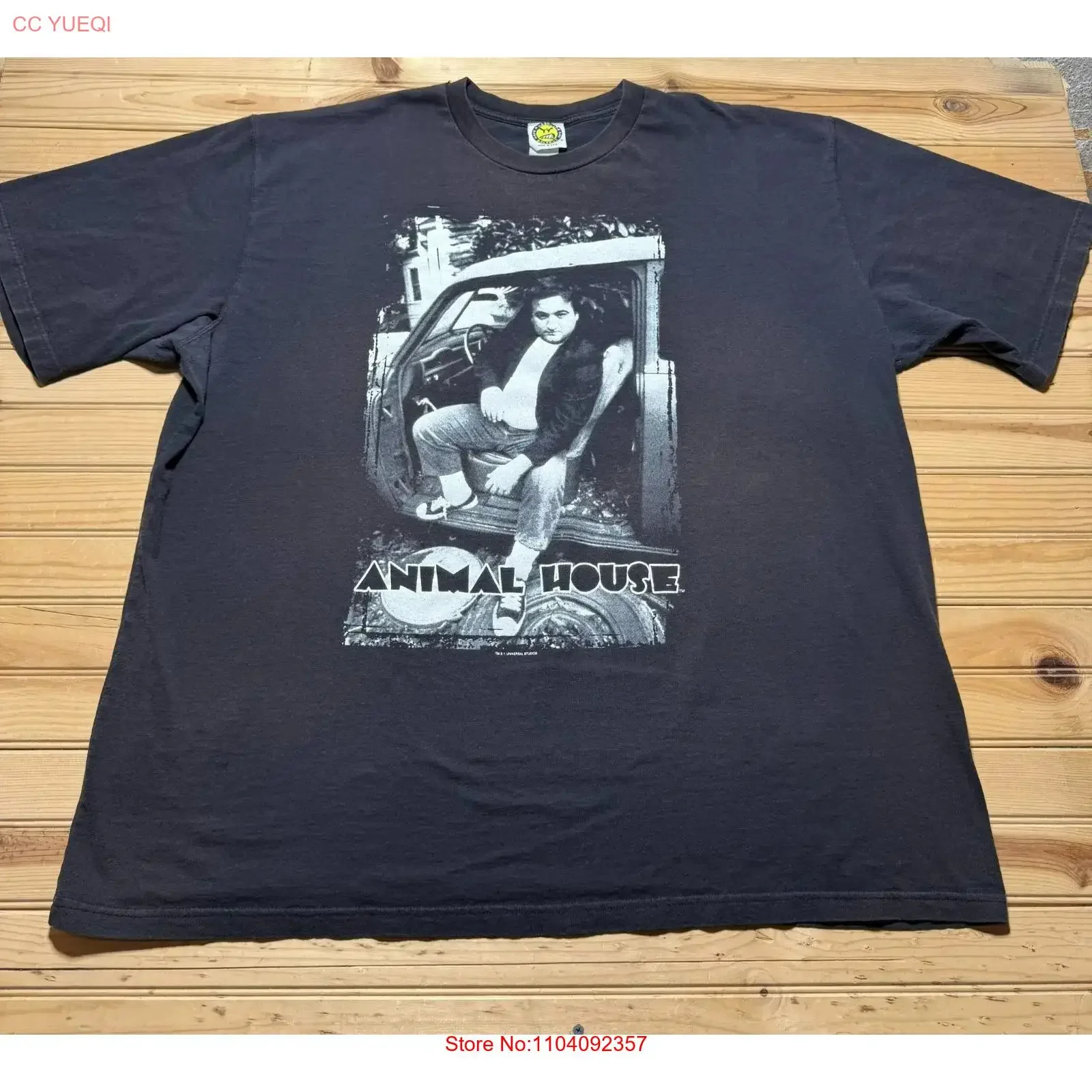 Camiseta vintage de los años 90 de Animal House John Belushi Bluto, camiseta promocional de la película, talla 2XL, ropa de diseñador vintage lavada