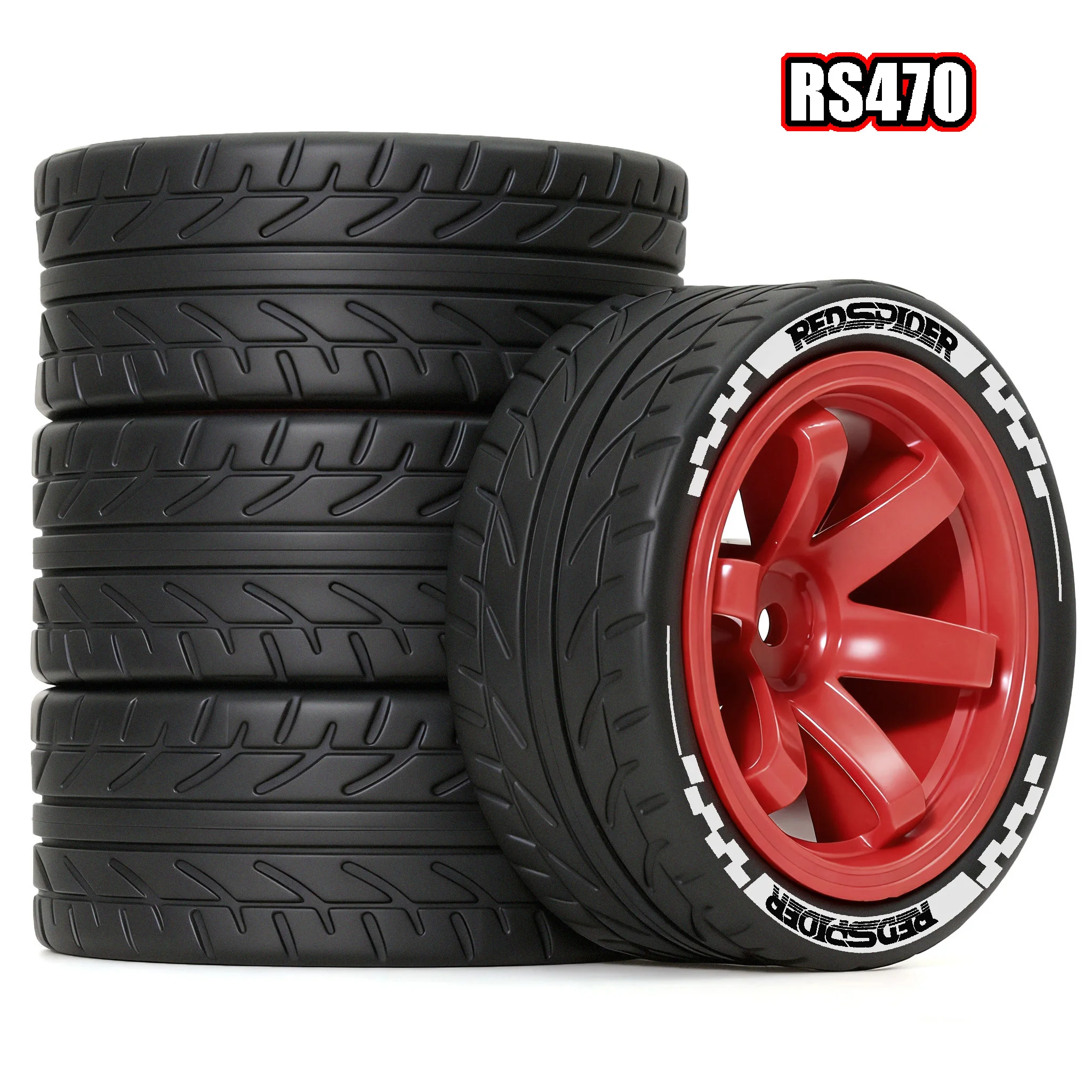 4 SZT. Opony do samochodów RC Drift 1/10 z twardego plastiku z piastą koła do modeli 1:10 HSP Redcat Wltoys WPL Tamiya Traxxas, akcesoria do samochodów RC Drift, zabawka