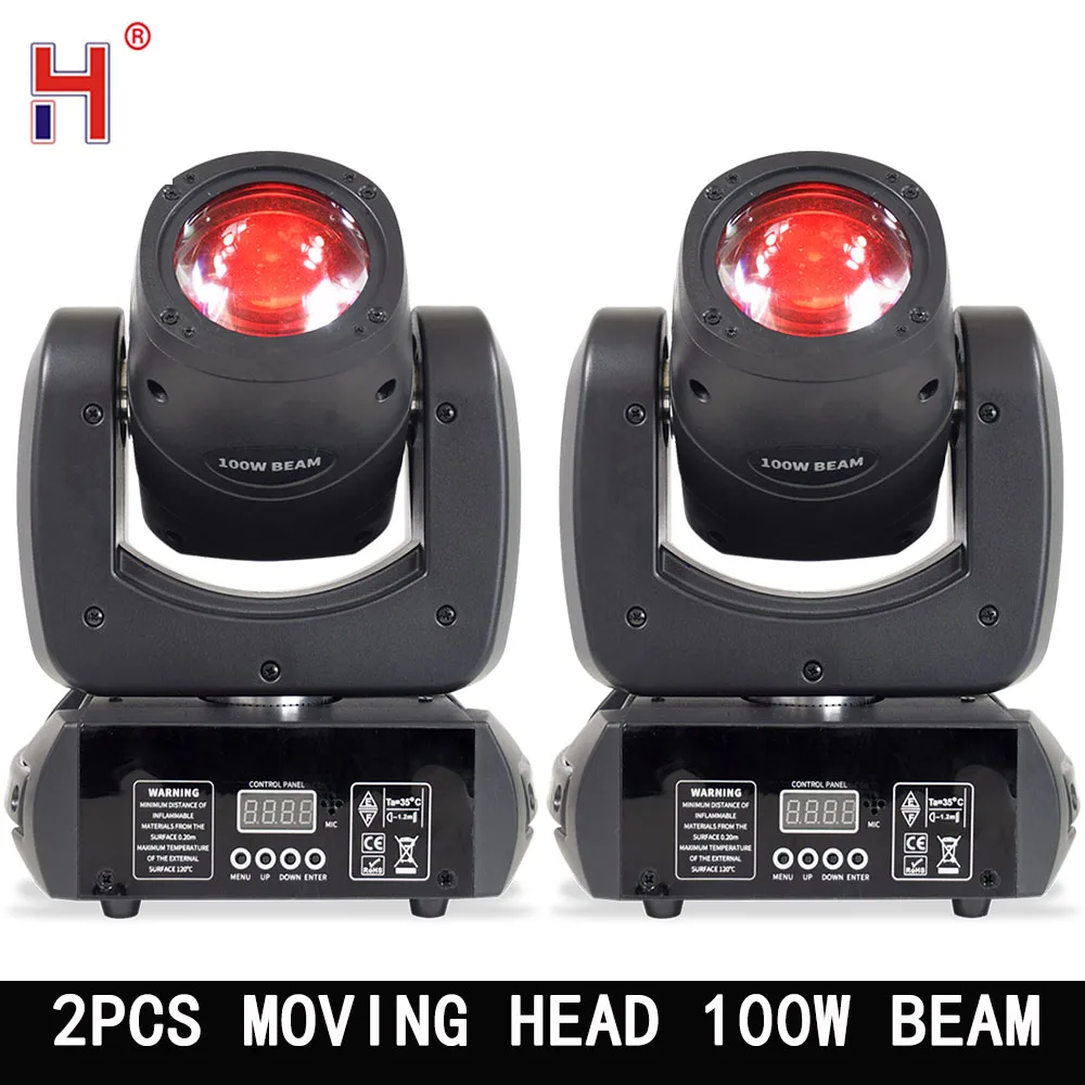 HongYi Moving Head LED 100W Beam DMX Stage Light With 8 Colors 8 Gobos Rotating Prism Effect Sound Arrive For DJ Party Club Bar