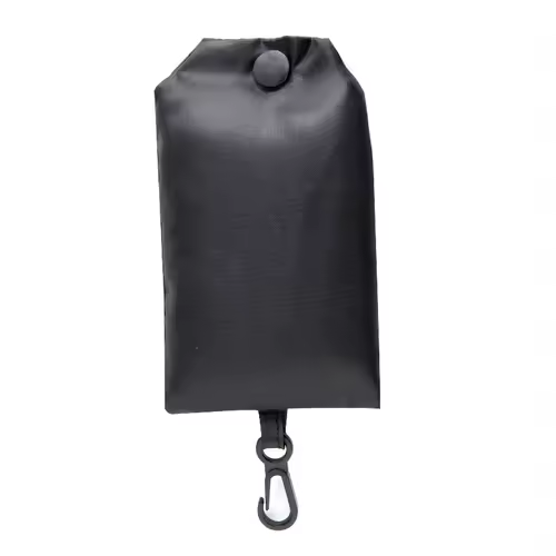 Shopping Bag Solid Color Eco-friendly Folding Reusable Portable Shoulder Handbag Polyester for Travel Grocery - Image 4