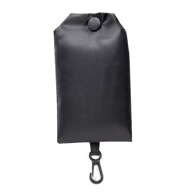 Shopping Bag Solid Color Eco-friendly Folding Reusable Portable Shoulder Handbag Polyester for Travel Grocery - Image 4