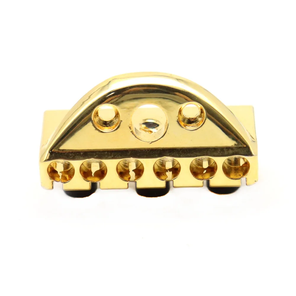 

1pcs Guitar Locking Nut Headless Guitar Bridge Parts Length 42mm Gold