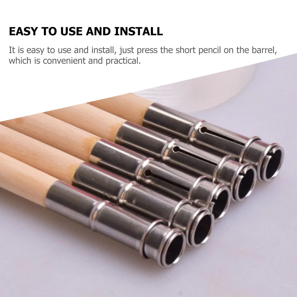 5 Pcs Pencil Extenders Practical Pencil Holders Sketch Pencil Extension Rods Sketch Pencil Extenders Pencil Lengtheners