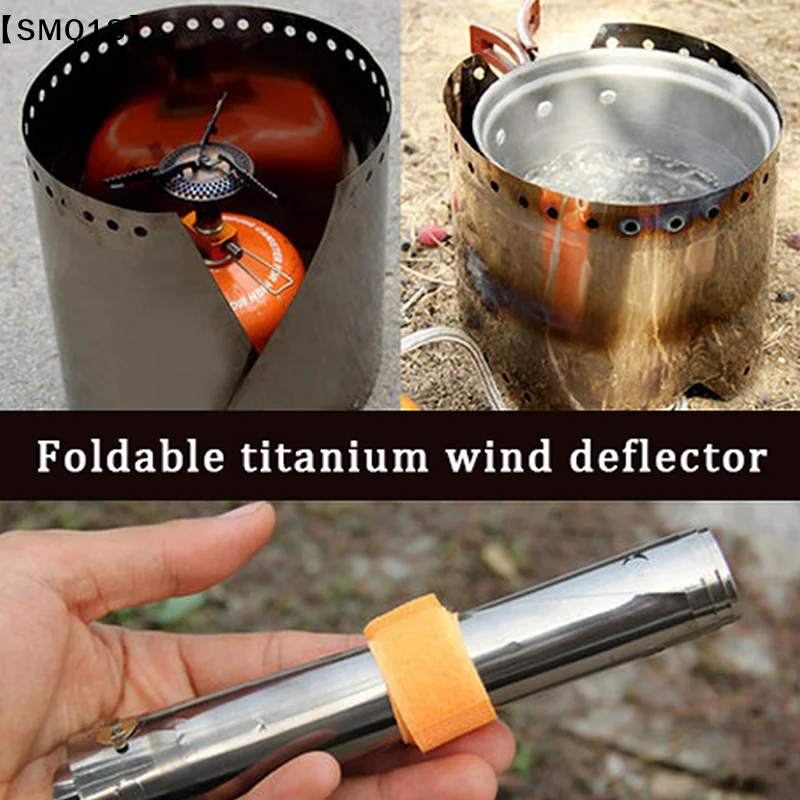 Gas Stove Titanium Wind Shield - Outdoor Camping Gas Stove ulasan dan harga