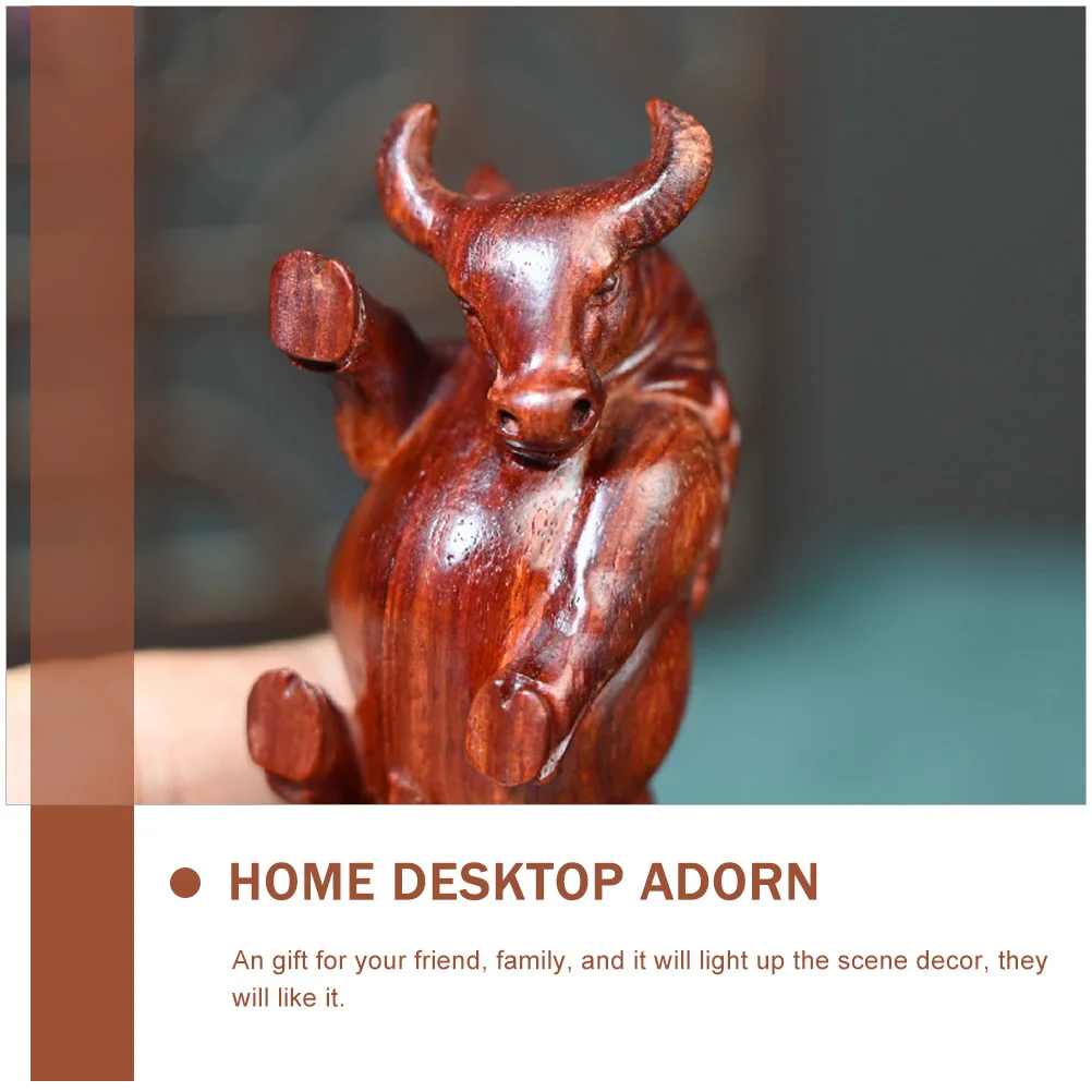 

Carving Bullfighting Wooden Bullfighting Pendant Home Office Decor Animal Home Desktop Adorn Themed Desktop Adorn
