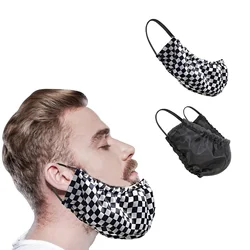 Men Fidelis Beard Bandana Black with Laundry Storage Bag Beard Bib Bonnet Facial Apron Caps Beard Guard Cover